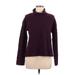 Calvin Klein Turtleneck Sweater: Purple Color Block Tops - Women's Size Small