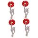 VALICLUD 4pcs Lips Brooch Hats Decor Has Clothes Lapel Pin Women Clothes Pin Clothes Ornament Shawl Pin Suit Brooch Shawl Lapel Pin Hat Lapel Pin Hat Pin Collar Pin Miss Rhinestones Scarf