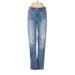 White House Black Market Jeans - High Rise: Blue Bottoms - Women's Size 0 - Medium Wash