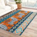 Alpaca Rug - Soft Fluffy Area Rugs Non Slip for Living Room Bedroom - Aztec Rugs Washable Printed Carpet Mats & Floor Mat for Home Decor - 160x230 cm