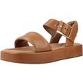 Clarks Women's Alda Strap Sandal, Tan Leather, 6 UK