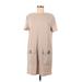 Zara Basic Casual Dress - Shift: Tan Dresses - Women's Size Medium