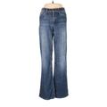 Joe's Jeans Jeans - Low Rise Flared Leg Boyfriend: Blue Bottoms - Women's Size 27 - Medium Wash