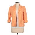 Jones New York Signature Jacket: Short Orange Print Jackets & Outerwear - Women's Size Medium Petite