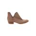 Lucky Brand Ankle Boots: Brown Solid Shoes - Women's Size 8 1/2 - Almond Toe