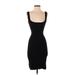 Moda International Cocktail Dress - Bodycon Scoop Neck Sleeveless: Black Solid Dresses - Women's Size X-Small