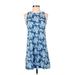 Lilly Pulitzer Casual Dress - A-Line: Blue Print Dresses - Women's Size 2X-Small