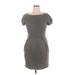 Zara Basic Casual Dress - Sheath: Gray Print Dresses - Women's Size X-Large