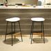 Modern Set of 2 Bar Stools Comfortable & Stylish Counter Height and Bar Height,Soft Fabric Upholstered, Backless