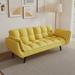 Modern Velvet Convertible Loveseat Sleeper Sofa Couch with Adjustable Backrest and Two Armrests Throw Pillow