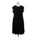 City Chic Casual Dress - A-Line Crew Neck Short sleeves: Black Print Dresses - New - Women's Size 20 Plus