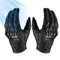 Gants de moto en cuir pour hommes quatre saisons anti-chute peau de mouton durable équitation