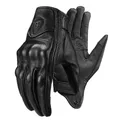 Gants de moto en cuir pour hommes gants d'équitation en peau de mouton à écran tactile doigt