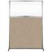 Versare 6' Tall Hush Screen Portable Partition - Frosted Window | 72 H x 48 W x 15 D in | Wayfair 1864017-2