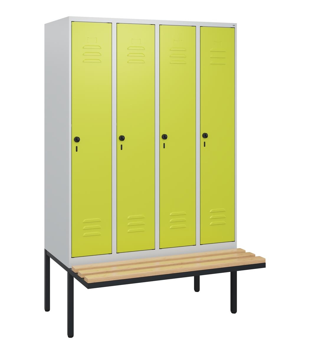 C+P Spind Classic PLUS, Bank, 4 Abteile, 1950x1200x815mm, 7035/0024 Image