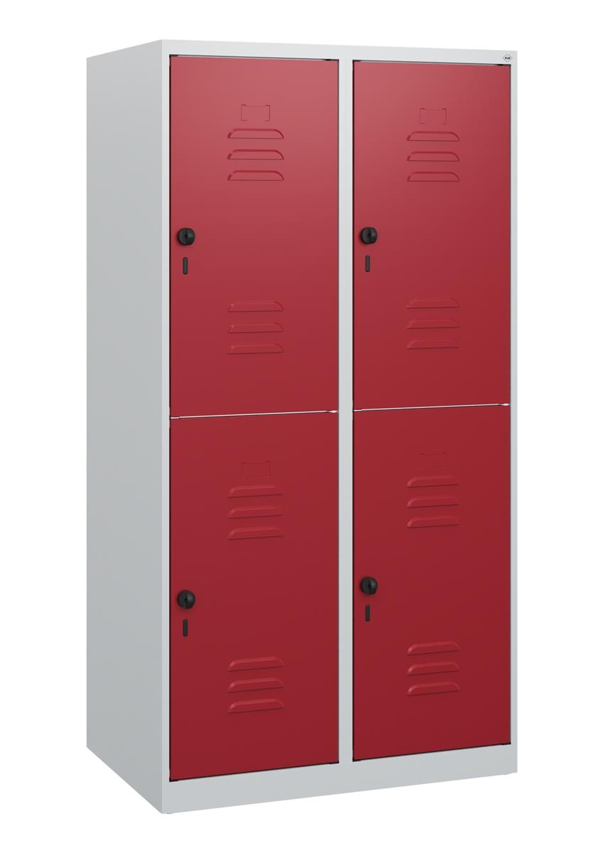 C+P Doppelstock-Spind Classic PLUS, 2 Abteile, 1530x800x500mm, 7035/3003 Image