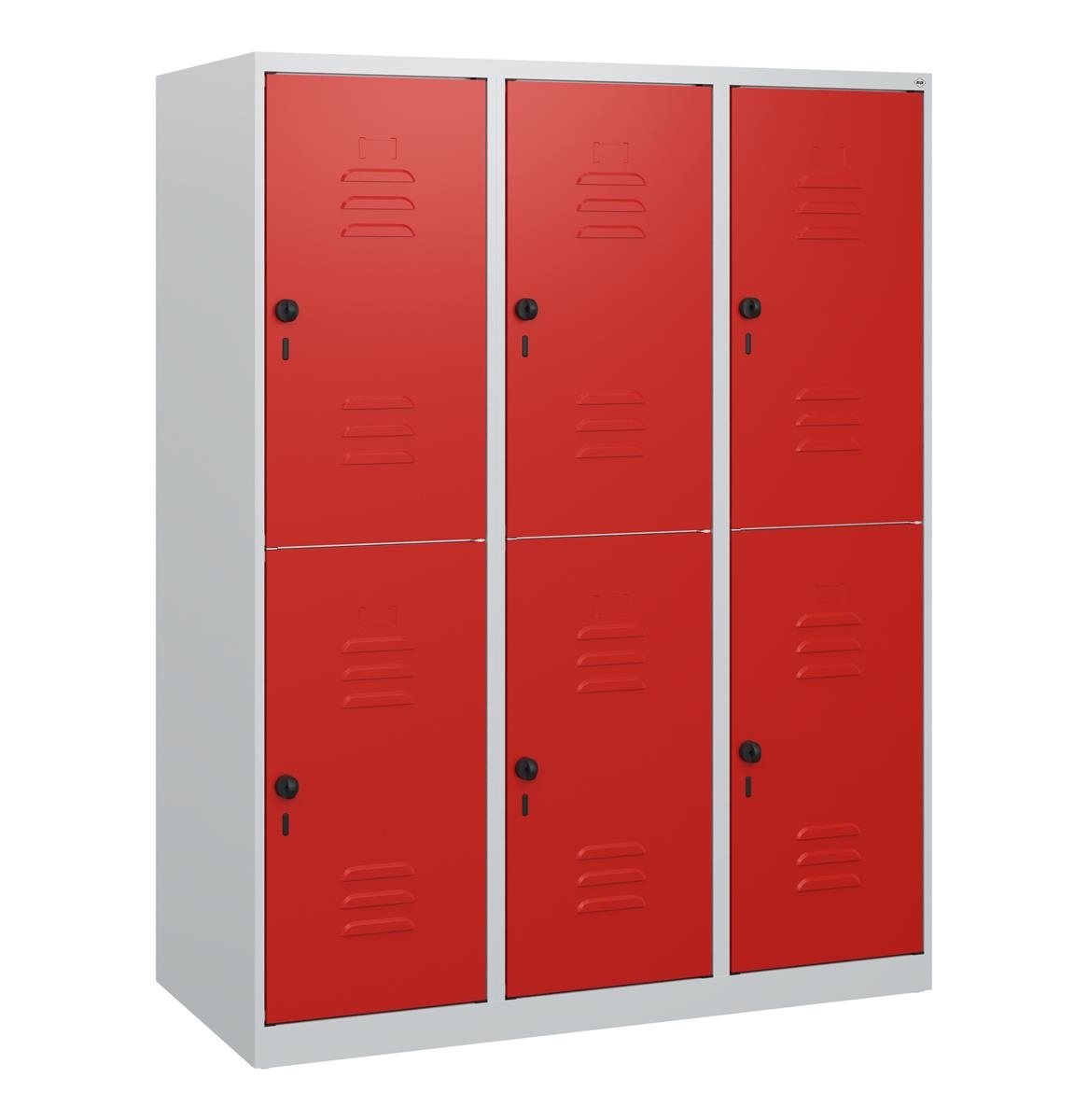 C+P Doppelstock-Spind Classic PLUS, 3 Abteile, 1530x1200x500mm, 7035/3020 Image