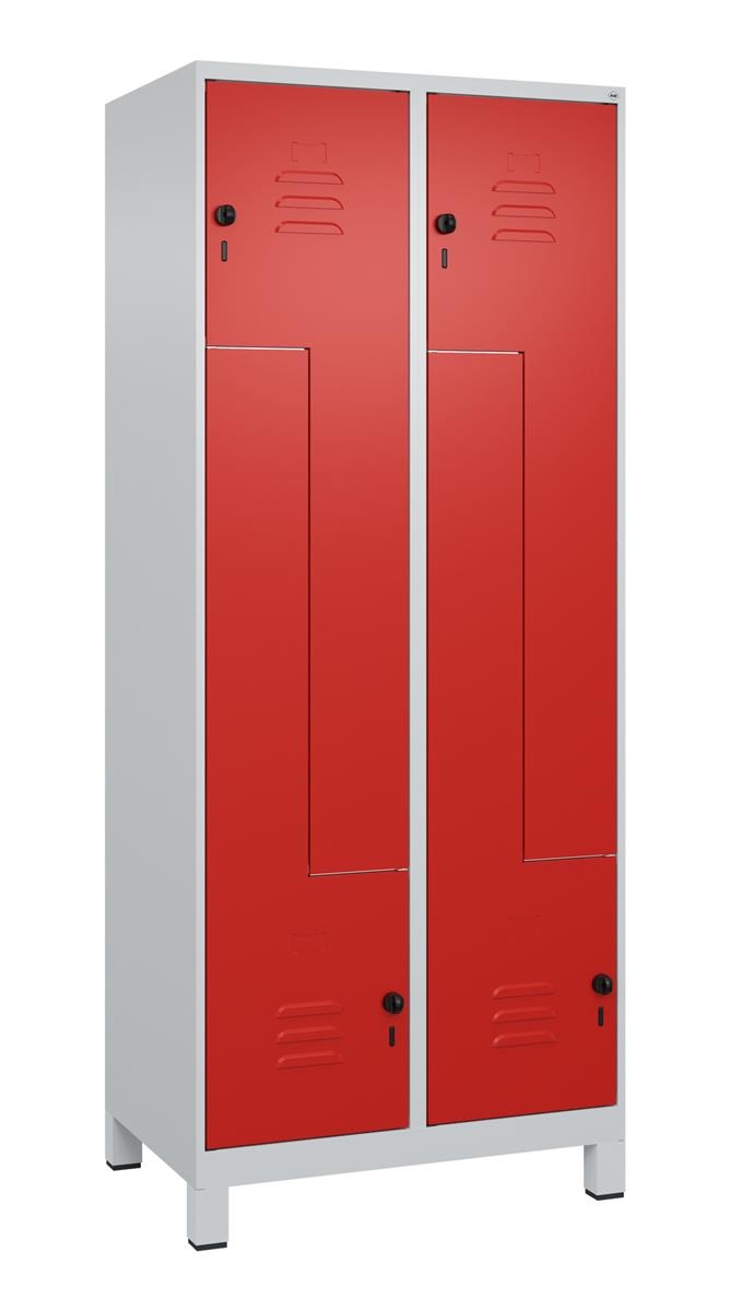 C+P Z-Spind, Classic PLUS, Füße, 4 Abteile, 1950x800x500mm, 7035/3020 Image