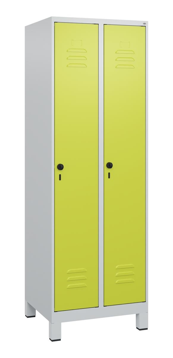 C+P Spind Classic PLUS, Füße, 2 Abteile, 1800x600x500mm, 7035/0024 Image