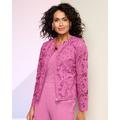 Draper's & Damon's Women's Lotus Lace Jacket - Pink - PM - Petite