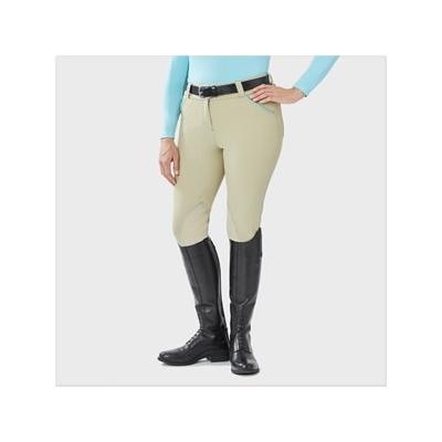 Piper Evolution High - Rise Breeches by SmartPak - Knee Patch - Clearance! - 34R - Tan w/ Electric Blue - Smartpak