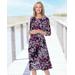 Appleseeds Women's Pretty Petals Knit Dress - Multi - 18 - Misses