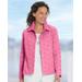 Appleseeds Women's Floral Eyelet Jacket - Pink - PS - Petite