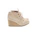 Skechers Wedges: Tan Solid Shoes - Women's Size 6 1/2 - Open Toe