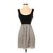Soprano Casual Dress - A-Line Scoop Neck Sleeveless: Gray Dresses - Women's Size Small