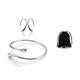 Teardrop Bangle & Earrings Set - Silver | Wowcher