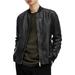 Kemble Bonded Leather Bomber Jacket