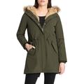 Arctic Cloth Water Resistant Hooded Parka With Removable Faux Fur Trim