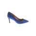 Banana Republic Heels: Slip On Stilleto Cocktail Party Blue Solid Shoes - Women's Size 7 - Pointed Toe