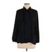 Ann Taylor Long Sleeve Top Black Tie Neck Tops - Women's Size Medium