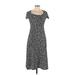 Jessica Simpson Casual Dress - Midi: Black Polka Dots Dresses - Women's Size Large