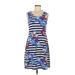 Cynthia by Cynthia Rowley Casual Dress Scoop Neck Sleeveless: Blue Print Dresses - Women's Size Medium