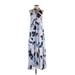 Show Me Your Mumu Casual Dress - Midi Halter Sleeveless: Blue Floral Dresses - Women's Size Small