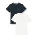 Tommy Jeans Herren T-Shirt Kurzarm Tjm Xslim 2Pack Jersey Tee Ext Regular Fit, Mehrfarbig (Dark Night Navy / White), 3XL