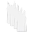 Amazon Essentials Damen Tanktop schlanke Passform, 4er-Pack, Weiß, XS