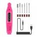 HAOAN Portable Electric Nail Drill Kit Professional Nail Drill Machine For Acrylic Gel Nails Exfoliating Manicure Pedicure Polishing Shape Tools With 6PCS Drilling Bits and 6pcs Sanding Bands