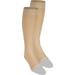 NuVein Medical Compression Stockings 20-30 mmHg Support for Women & Men Knee Length Open Toe Beige Large