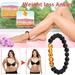 Anti-Swelling Black Slimming Anklet For Men Women 1 Pcs Chakra Energy Protection Anklet Swelling Beaded Bracelet Gifts Health Products