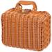 Suitcase Vintage Style Storage Woven Makeup Organizer Retro Wicker Picnic Basket Child