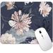 Mouse Pad Blue and Grey Pink White Peony Mouse Pad Premium-Textured & Waterproof Mouse Mat Design Washable Lycra Cloth Mousepad Non-Slip Rubber Base Computer Mouse Pads for Wireless Mouse