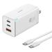 Baseus 65W GaN 5 Pro USB C Charger USB C Wall Charger 3 Ports Foldable Fast Charger for iPhone 15 Samsung S22 MacBook Pro White