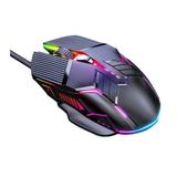 jinsenhg Gaming RGB Mouse With Sensitive And Accurate Tracking PC Gaming Wired Gaming Mouse Gamer Mouse non voice black