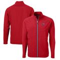 Men's Cutter & Buck Red West Michigan Whitecaps Adapt Eco Knit Hybrid Recycled Full-Zip Jacket