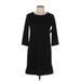 Gap Casual Dress - Shift Crew Neck 3/4 sleeves: Black Print Dresses - New - Women's Size Medium