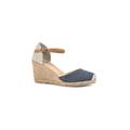 Wide Width Women's White Mountain Mamba Espadrilles by White Mountain in Denim Blue Fabric (Size 8 1/2 W)