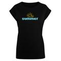 T-Shirt MERCHCODE "Merchcode Damen Ladies Summer - Sun T-Shirt" Gr. L, schwarz (black) Herren Shirts T-Shirts